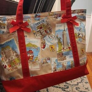 Nwot Talbots travel motif  tote/purse